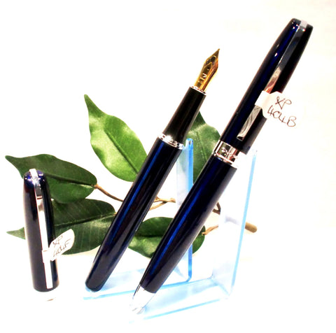 X-Pen Legend Fountain Pen and Ballpoint in Dark Navy Blue with Gold Detail 404FPBP
