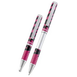 Zebra Telescopic Retractable Expandz Ballpoint Pen Pink and Black Stripe