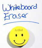 Artline Smiley Face Magnetic Dry Wipe Eraser for Whiteboards Available in 6 Colours