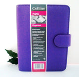 Collins Paris Personal Organiser Purple or Teal Week to View Diary PR2855