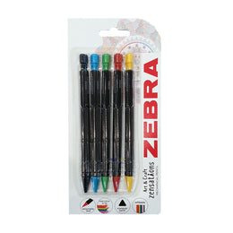Zebra Zensations Colour Retractable Pencils Pack 5