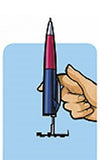 Goldring Twin Stamp Pen ballpoint Stamp Pen