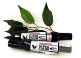Pilot "V" Super Color Marker Black 2mm Bullet OR 5mm Chisel Tip x2 Permanent