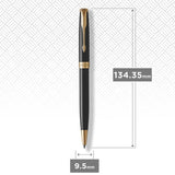 Parker Sonnet Black Lacquer and Gold Ballpoint Pen PKB017