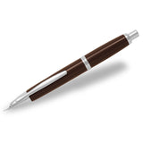 Pilot Capless Vanishing Point Retractable Fountain Pen Brown with Chrome Trims