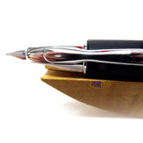 Pilot Capless Vanishing Point Fountain Pen with Black Birchwood Body and Chrome Trims