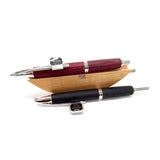 Pilot Capless Vanishing Point Fountain Pen with Black Birchwood Body and Chrome Trims