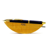 Pilot Capless Vanishing Point Retractable Fountain Pen Blue/Gold Trims