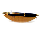 Pilot Capless Vanishing Point Retractable Fountain Pen Blue/Gold Trims