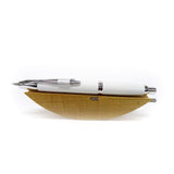 Pilot Capless Vanishing Point Retractable Fountain Pen Carbonesque White/Chrome