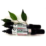 Pilot "V" Super Color Marker Black 2mm Bullet OR 5mm Chisel Tip x2 Permanent