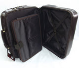Quindici Leather Business Overnight Trolley Bag Hand Luggage Size with Laptop Section in Black or Brown QSB 718