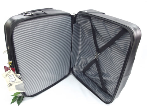Quindici Leather Business Overnight Trolley Bag Hand Luggage Size