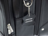 Quindici Leather Business Overnight Trolley Bag Hand Luggage Size with Laptop Section in Black or Brown QSB 718