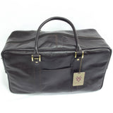 Quindici Square Leather Holdall in Dark Brown Vegetable Tan for Men & Women QVB 518