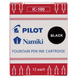 Namiki Pilot IC-100 Ink Cartridges BLACK x12