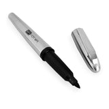 Zebra PM-701 Stainless Steel Permanent Marker Black - 1mm Line and Free Refill