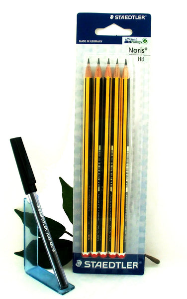Staedtler Noris Pencils HB Blister Pack x5 Back to School Free Pen