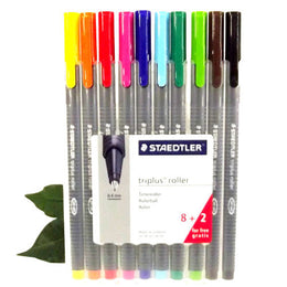 Staedtler Triplus Roller Hard Desktop Wallet x10 Assorted Colours 403 0.4mm