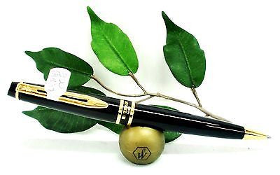 Waterman Expert Ballpoint Pen Black Lacquer with Gold & Black Trims S0701280
