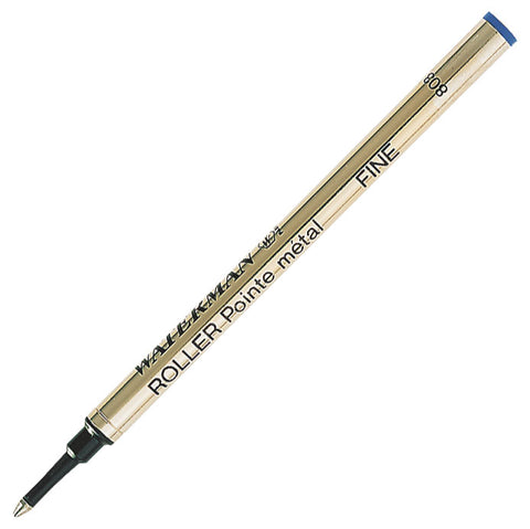Waterman Rollerball Pen Refill Fine in Blue Ink Pack of 2