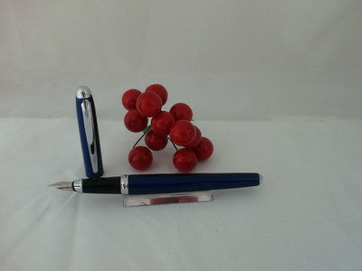 X-Pen Classic Fountain Pen Blue & Chrome 128F